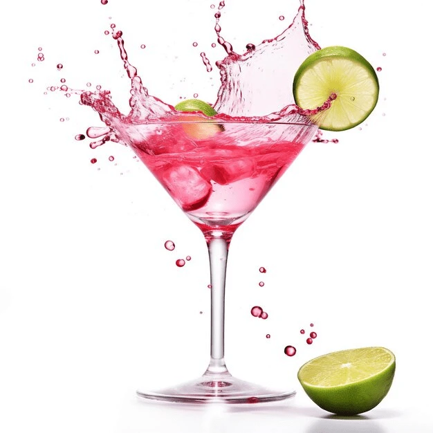 Pink Lime Splash Cocktail