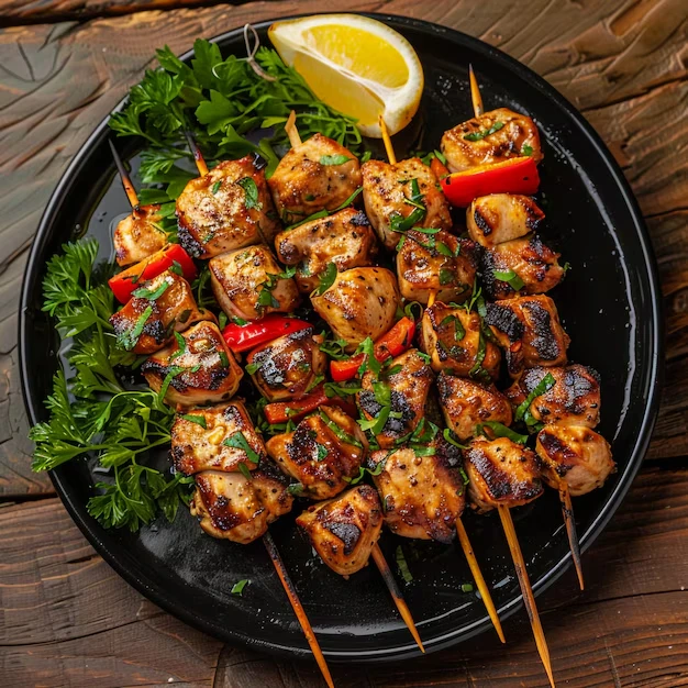 Grilled BBQ Chicken Skewers
